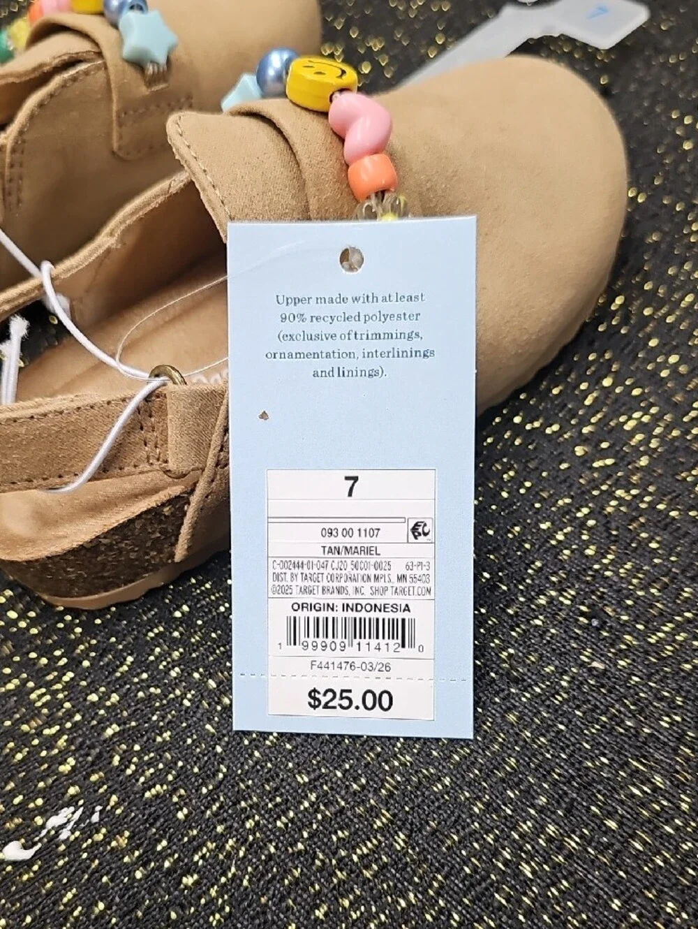 Cat & Jack Slip-On Dress Shoes with Colorful Bead Accents